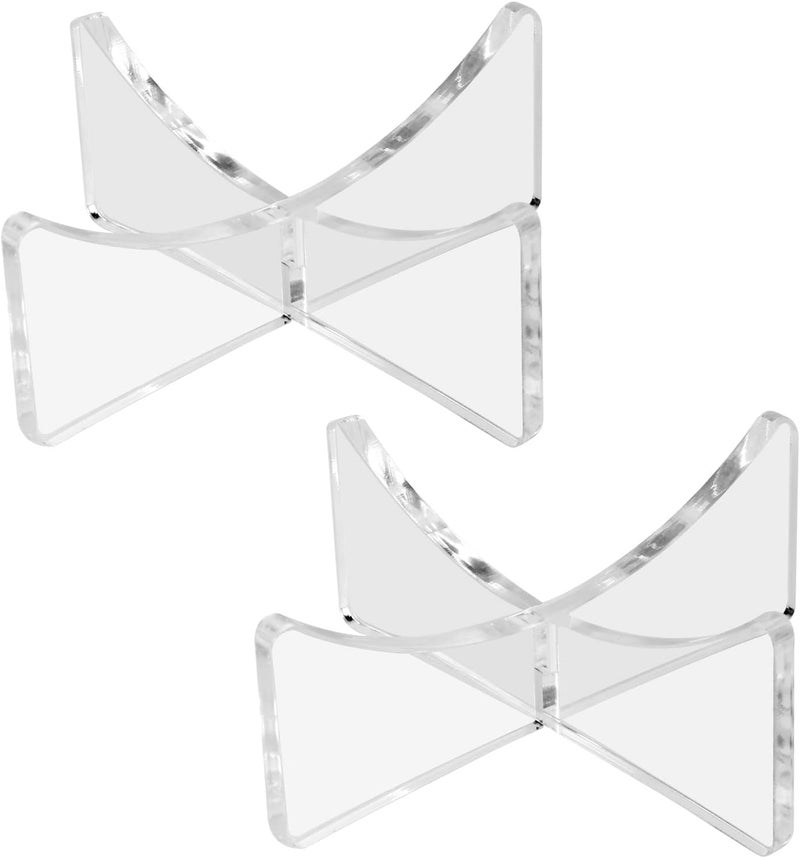 Evron Acrylic Basketball Stand, Simple and Stylish Football Display Stand Storage Holder for Volleyball Rugby Soccer Case Rack (3.54x1.3 inch; 9x3.3 cm) - Image 1